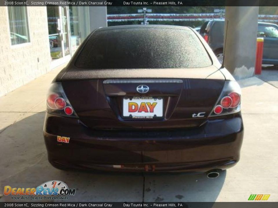 2008 Scion tC Sizzling Crimson Red Mica / Dark Charcoal Gray Photo #3