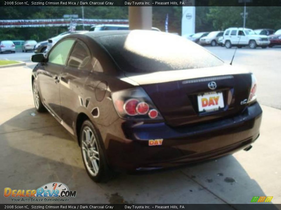 2008 Scion tC Sizzling Crimson Red Mica / Dark Charcoal Gray Photo #4