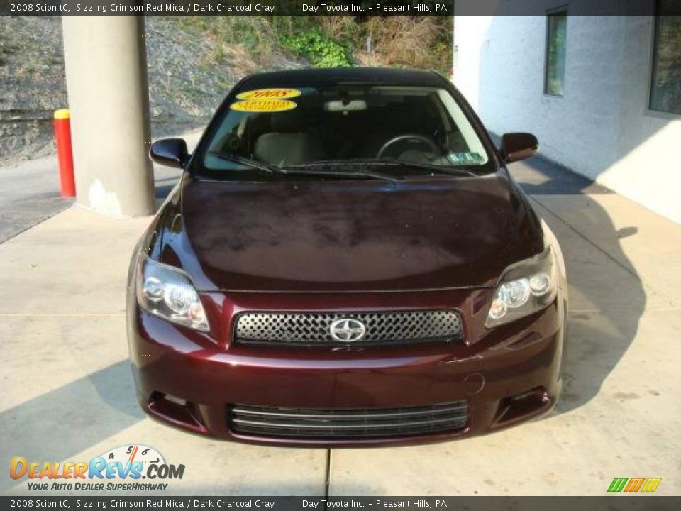 2008 Scion tC Sizzling Crimson Red Mica / Dark Charcoal Gray Photo #6