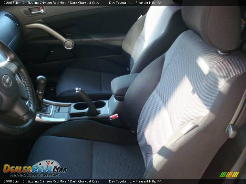 2008 Scion tC Sizzling Crimson Red Mica / Dark Charcoal Gray Photo #8