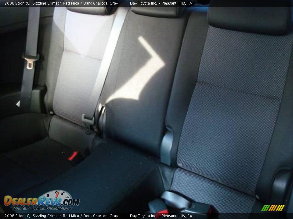 2008 Scion tC Sizzling Crimson Red Mica / Dark Charcoal Gray Photo #9