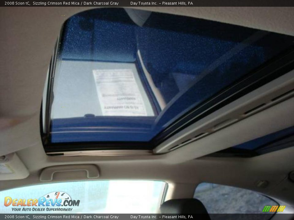 2008 Scion tC Sizzling Crimson Red Mica / Dark Charcoal Gray Photo #12