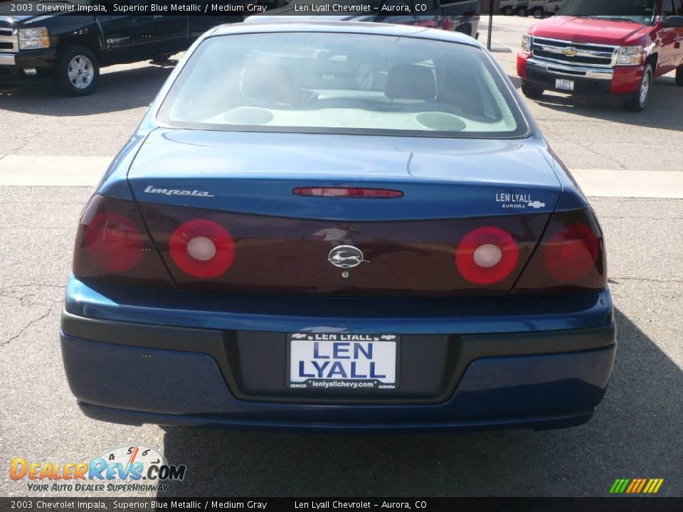2003 Chevrolet Impala Superior Blue Metallic / Medium Gray Photo #5