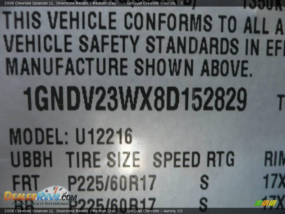 2008 Chevrolet Uplander LS Silverstone Metallic / Medium Gray Photo #26