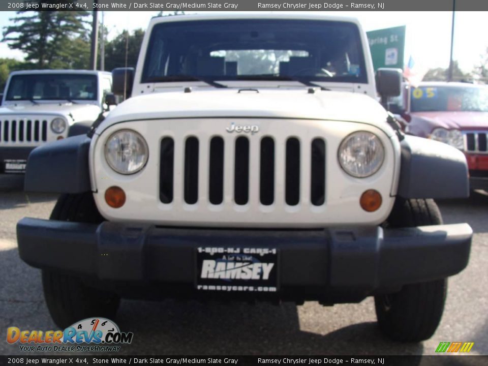 2008 Jeep Wrangler X 4x4 Stone White / Dark Slate Gray/Medium Slate Gray Photo #2