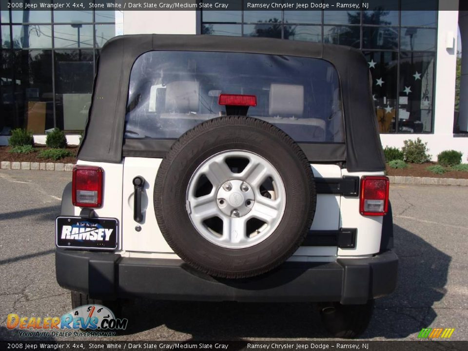 2008 Jeep Wrangler X 4x4 Stone White / Dark Slate Gray/Medium Slate Gray Photo #5