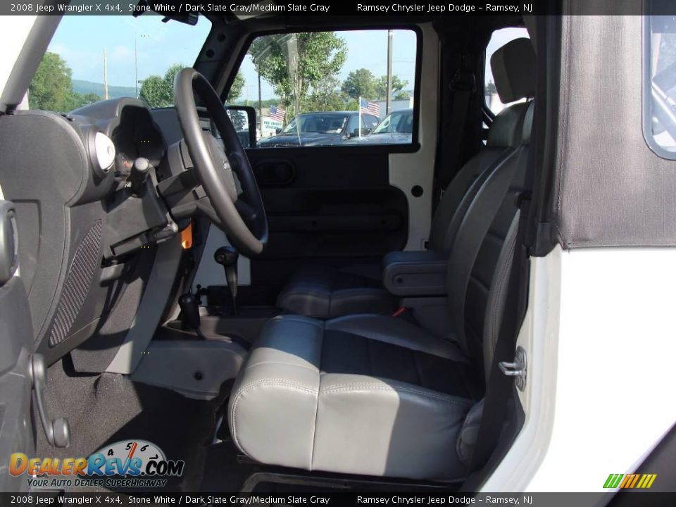 2008 Jeep Wrangler X 4x4 Stone White / Dark Slate Gray/Medium Slate Gray Photo #10