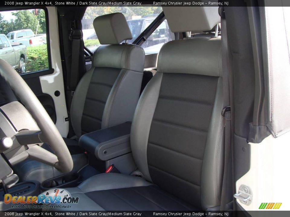 2008 Jeep Wrangler X 4x4 Stone White / Dark Slate Gray/Medium Slate Gray Photo #11