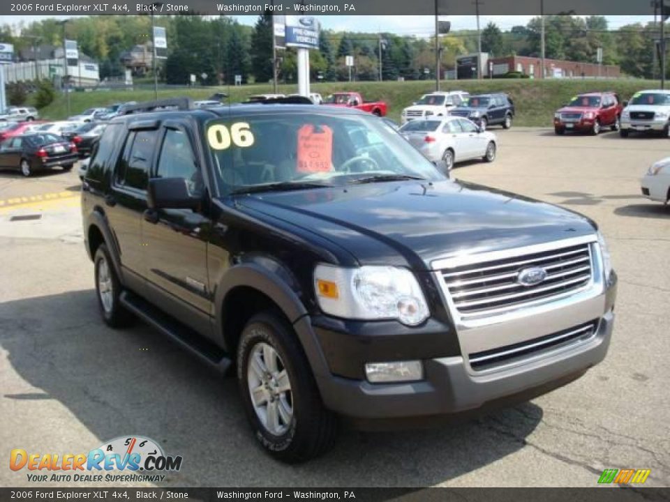 2006 Ford Explorer XLT 4x4 Black / Stone Photo #6