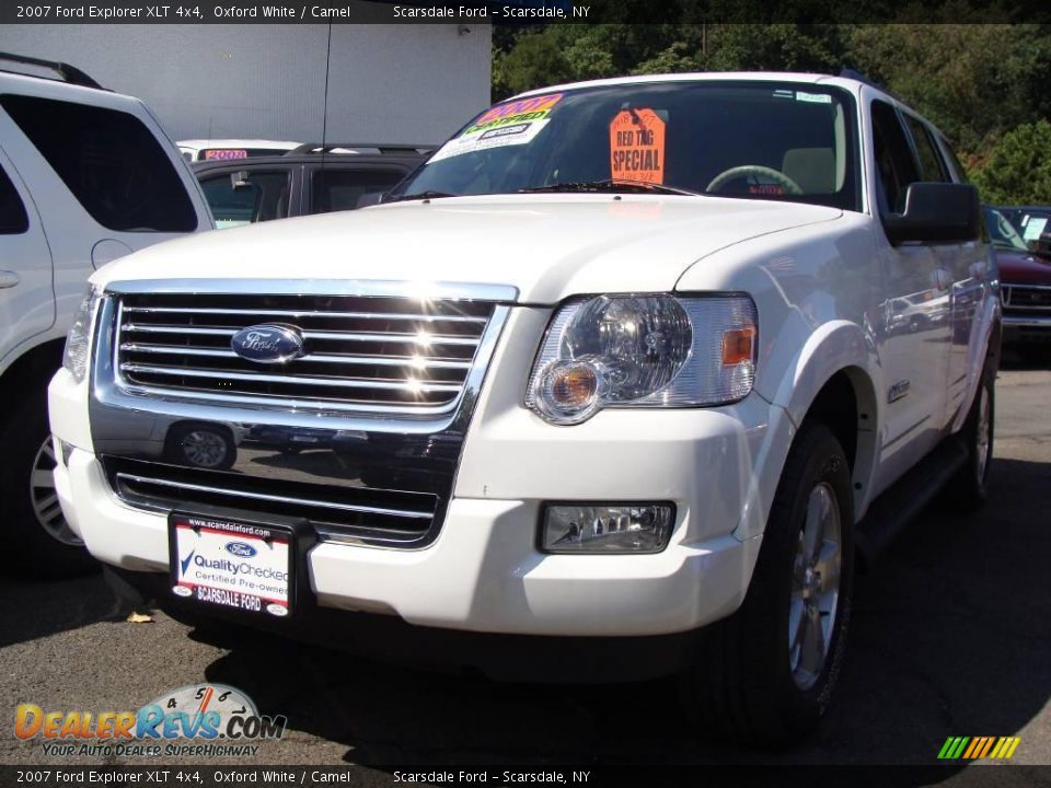 2007 Ford Explorer XLT 4x4 Oxford White / Camel Photo #1