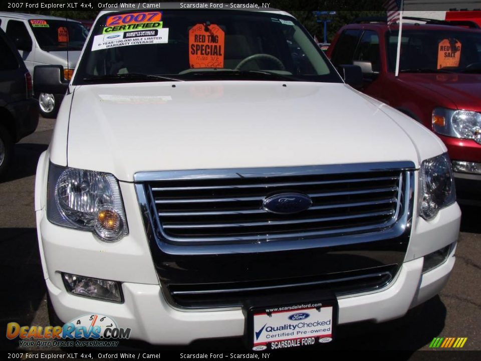 2007 Ford Explorer XLT 4x4 Oxford White / Camel Photo #2