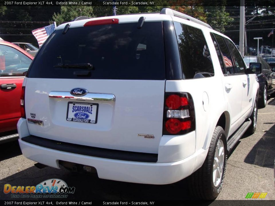 2007 Ford Explorer XLT 4x4 Oxford White / Camel Photo #4