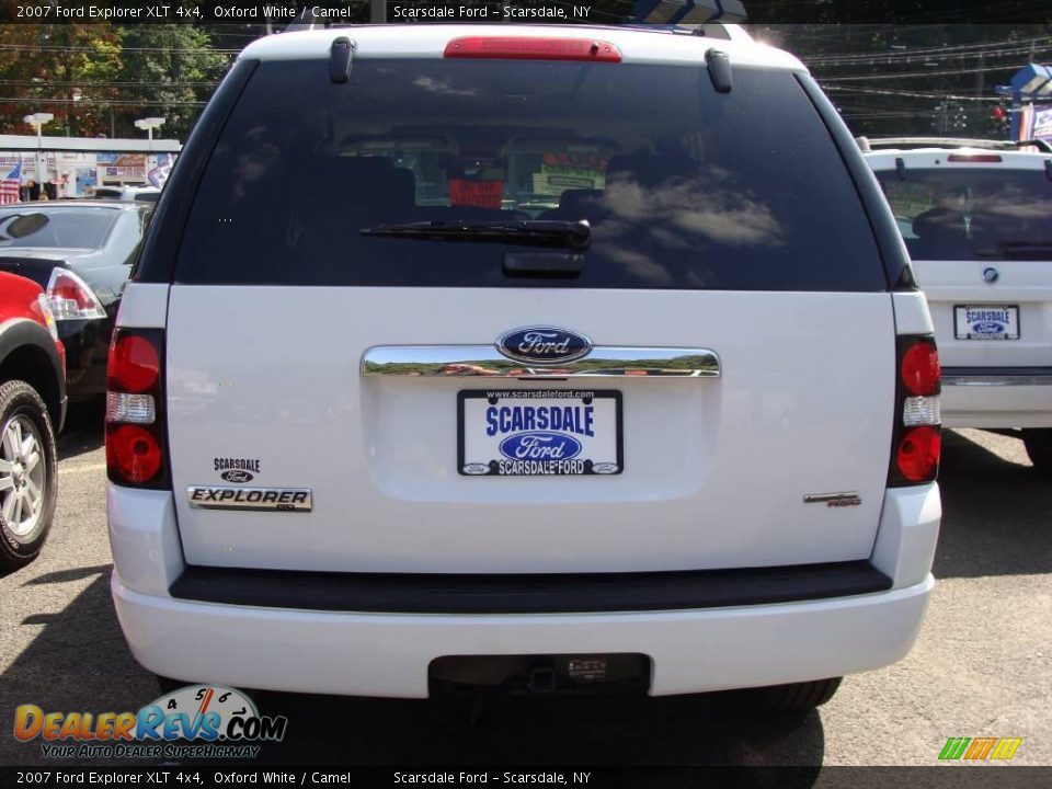 2007 Ford Explorer XLT 4x4 Oxford White / Camel Photo #5