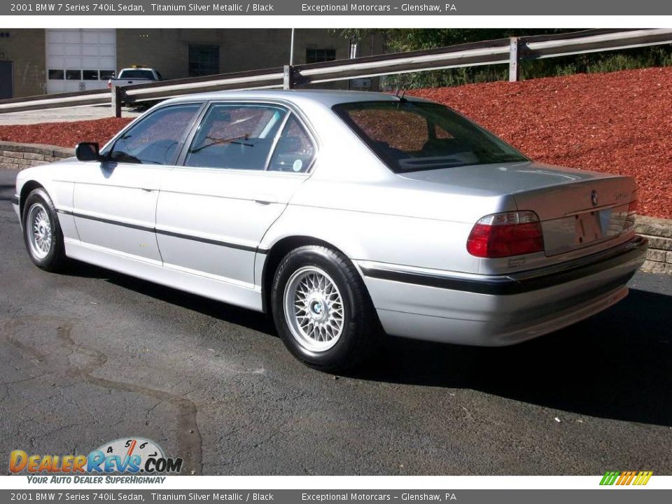 2001 BMW 7 Series 740iL Sedan Titanium Silver Metallic / Black Photo #3