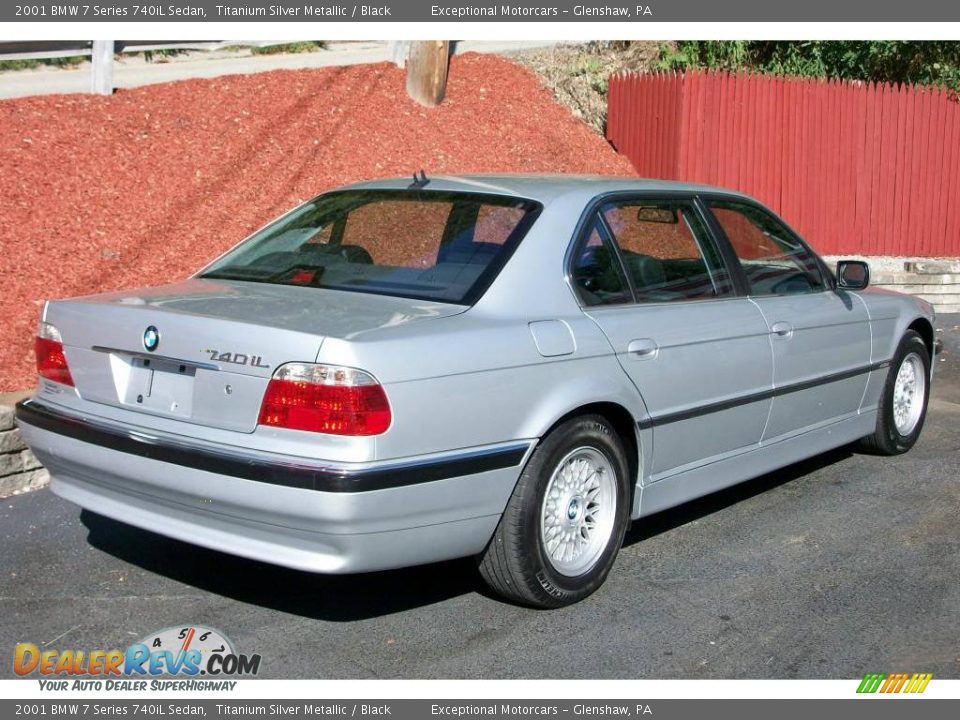 2001 BMW 7 Series 740iL Sedan Titanium Silver Metallic / Black Photo #5