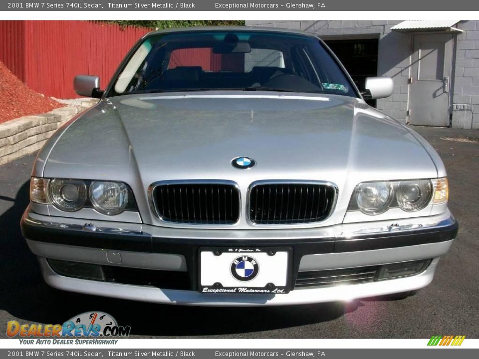 2001 BMW 7 Series 740iL Sedan Titanium Silver Metallic / Black Photo #8