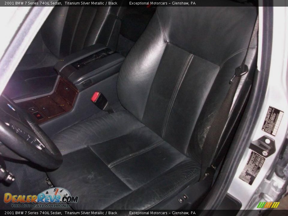 2001 BMW 7 Series 740iL Sedan Titanium Silver Metallic / Black Photo #11