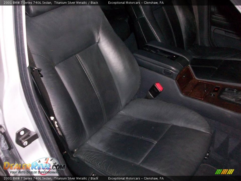 2001 BMW 7 Series 740iL Sedan Titanium Silver Metallic / Black Photo #18