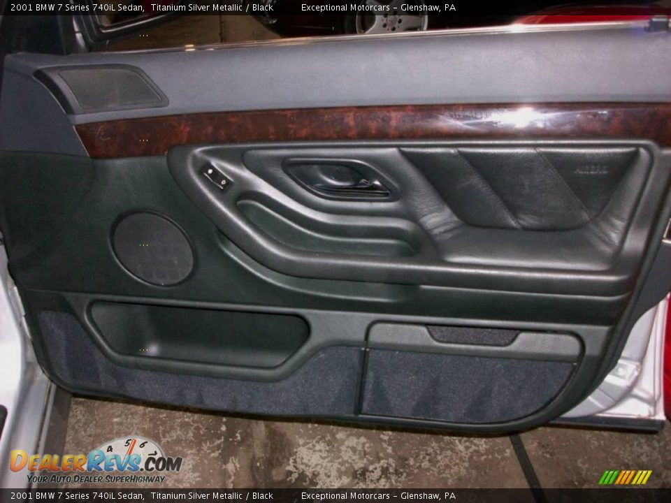 2001 BMW 7 Series 740iL Sedan Titanium Silver Metallic / Black Photo #19