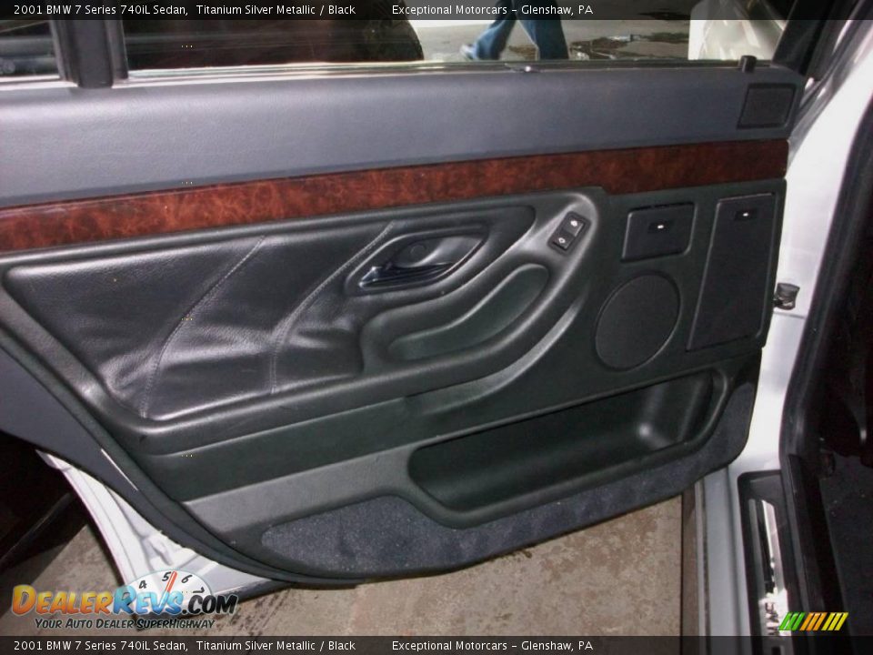 2001 BMW 7 Series 740iL Sedan Titanium Silver Metallic / Black Photo #21
