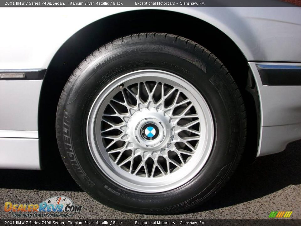 2001 BMW 7 Series 740iL Sedan Titanium Silver Metallic / Black Photo #26