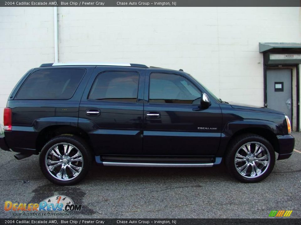2004 Cadillac Escalade AWD Blue Chip / Pewter Gray Photo #3