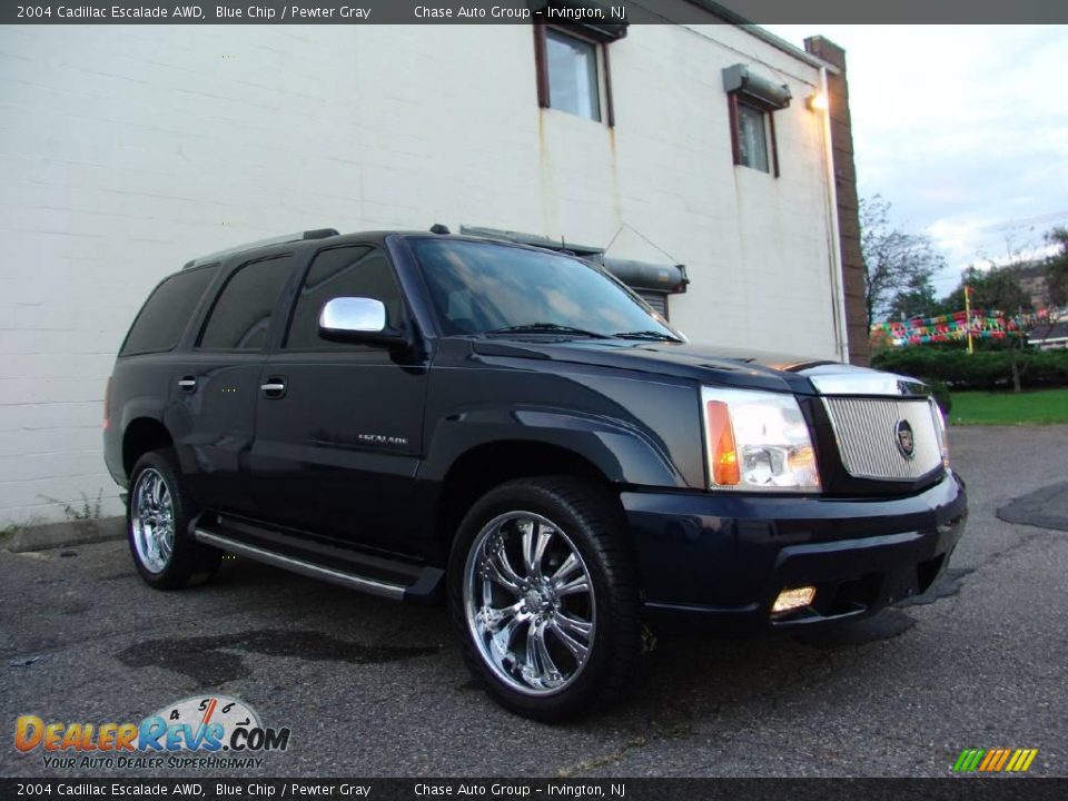 2004 Cadillac Escalade AWD Blue Chip / Pewter Gray Photo #5