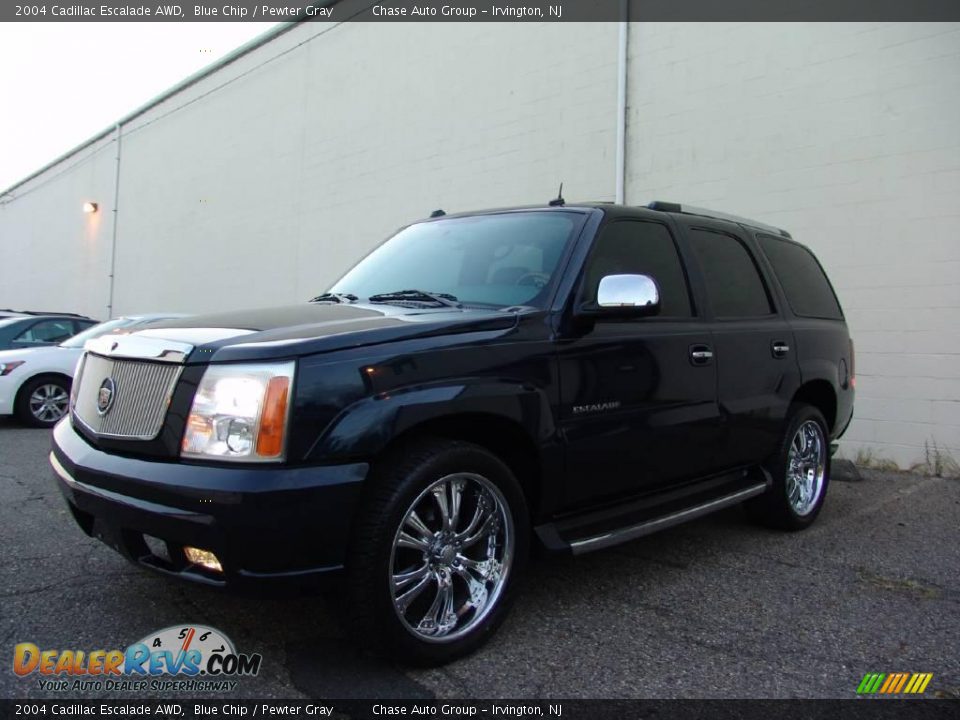 2004 Cadillac Escalade AWD Blue Chip / Pewter Gray Photo #6