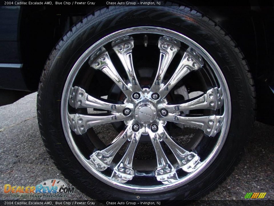 2004 Cadillac Escalade AWD Blue Chip / Pewter Gray Photo #13