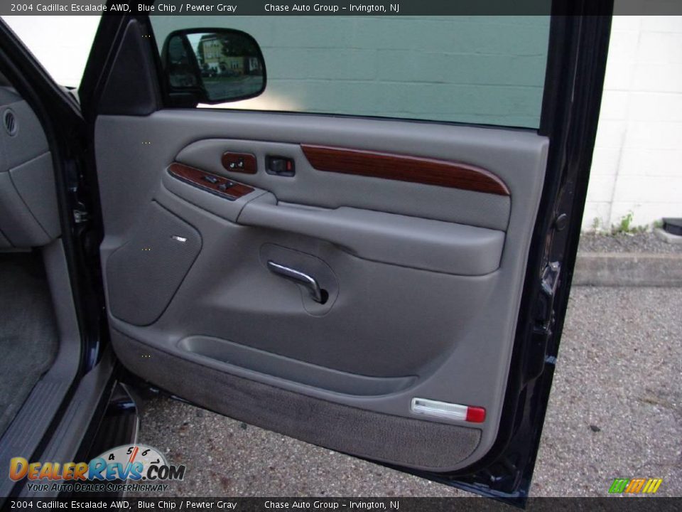 2004 Cadillac Escalade AWD Blue Chip / Pewter Gray Photo #20