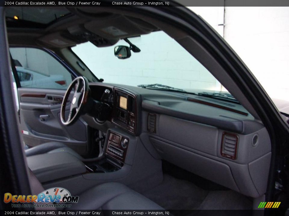 2004 Cadillac Escalade AWD Blue Chip / Pewter Gray Photo #21