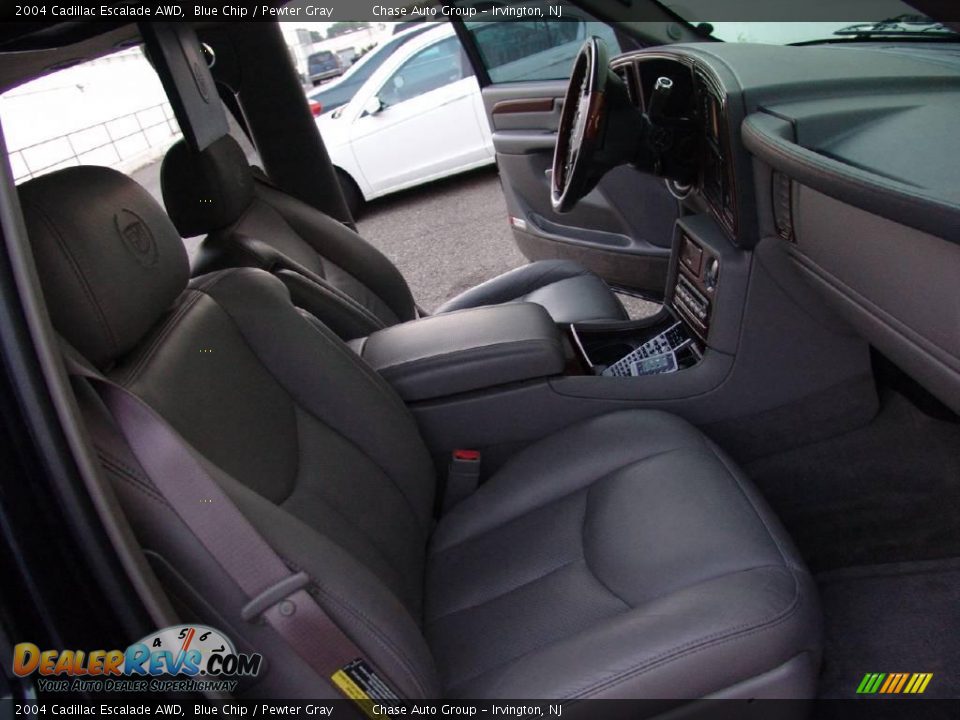 2004 Cadillac Escalade AWD Blue Chip / Pewter Gray Photo #22