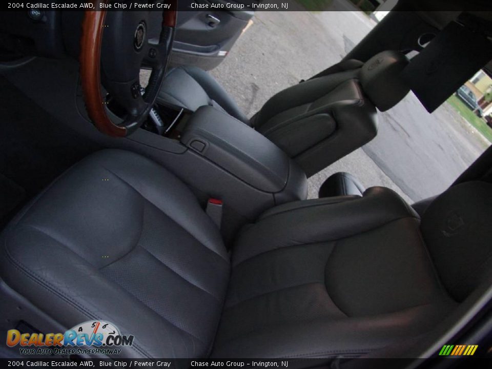 2004 Cadillac Escalade AWD Blue Chip / Pewter Gray Photo #30