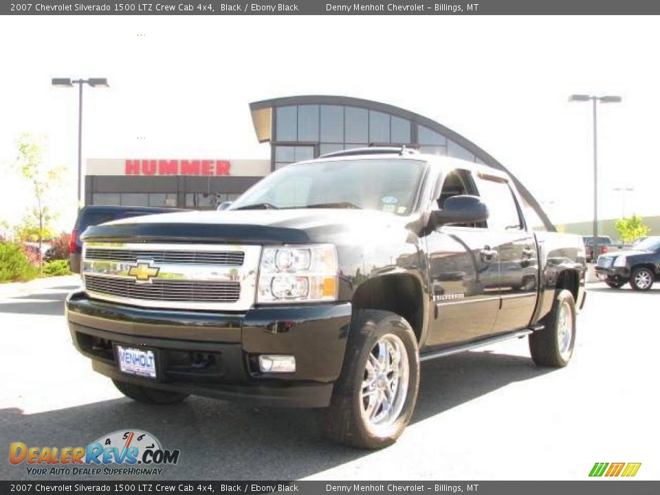 2007 Chevrolet Silverado 1500 LTZ Crew Cab 4x4 Black / Ebony Black Photo #2