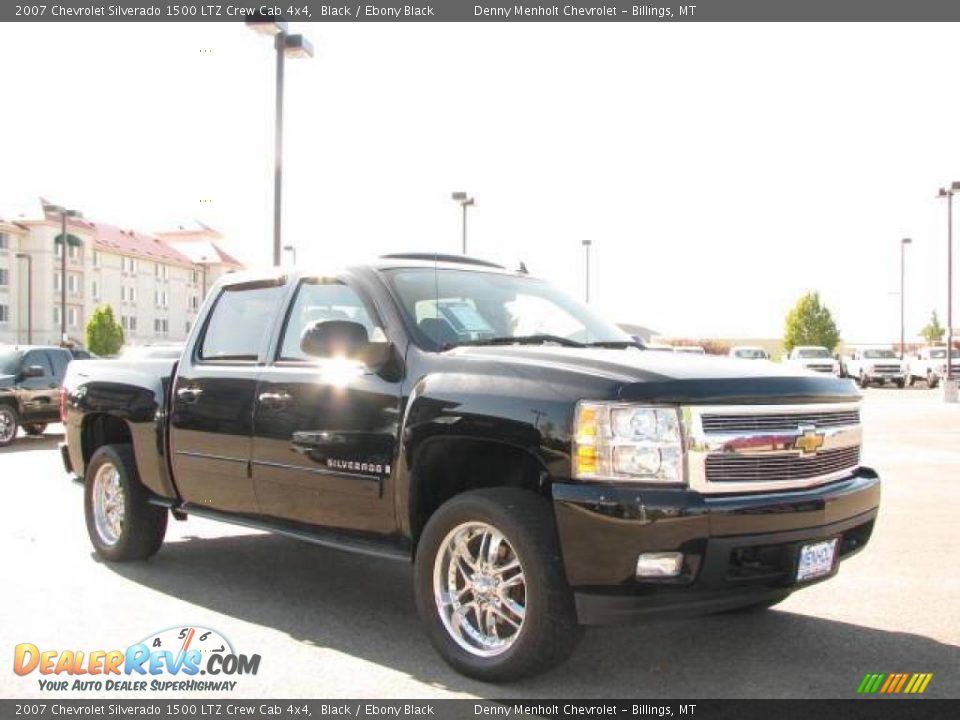 2007 Chevrolet Silverado 1500 LTZ Crew Cab 4x4 Black / Ebony Black Photo #4