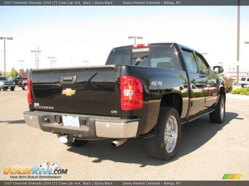 2007 Chevrolet Silverado 1500 LTZ Crew Cab 4x4 Black / Ebony Black Photo #6