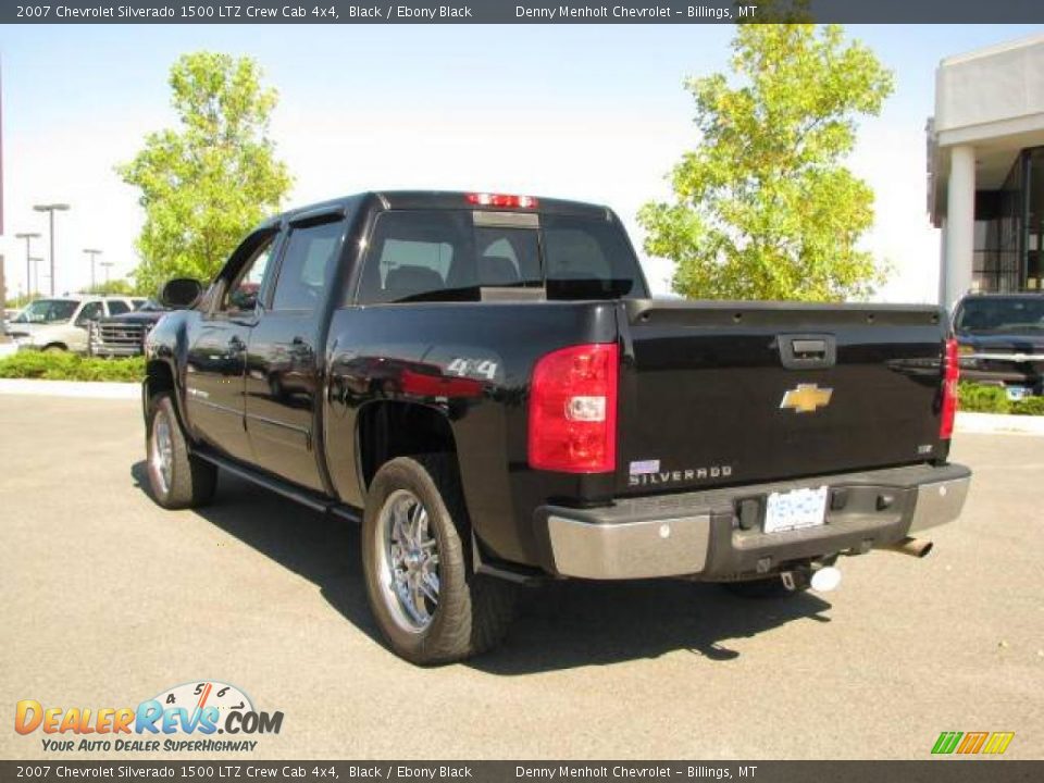 2007 Chevrolet Silverado 1500 LTZ Crew Cab 4x4 Black / Ebony Black Photo #7