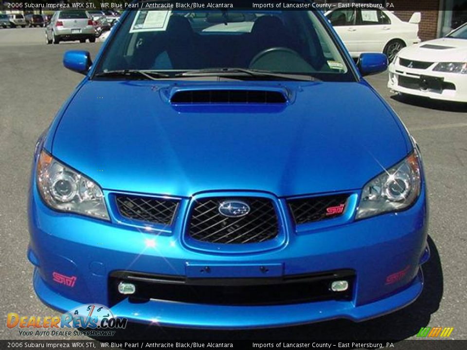 2006 Subaru Impreza WRX STi WR Blue Pearl / Anthracite Black/Blue Alcantara Photo #2