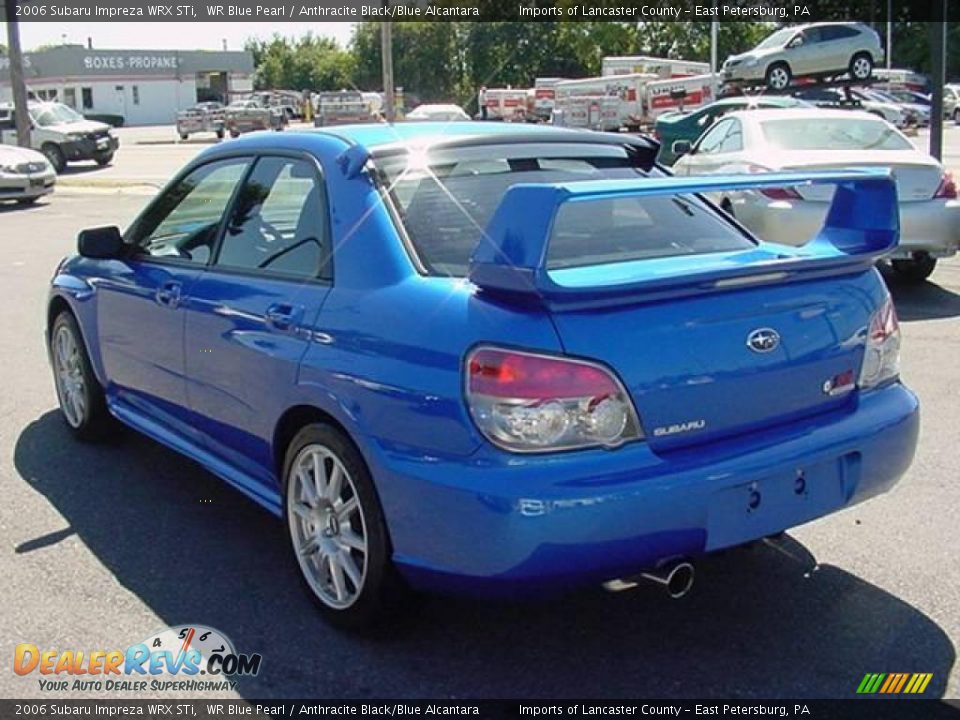 2006 Subaru Impreza WRX STi WR Blue Pearl / Anthracite Black/Blue Alcantara Photo #4