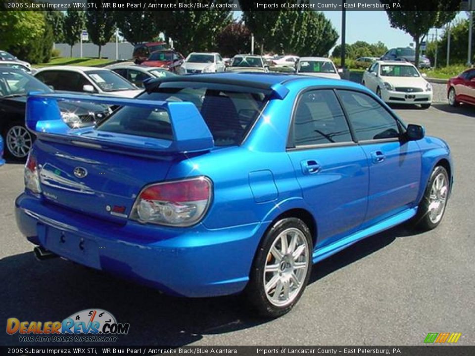 2006 Subaru Impreza WRX STi WR Blue Pearl / Anthracite Black/Blue Alcantara Photo #6