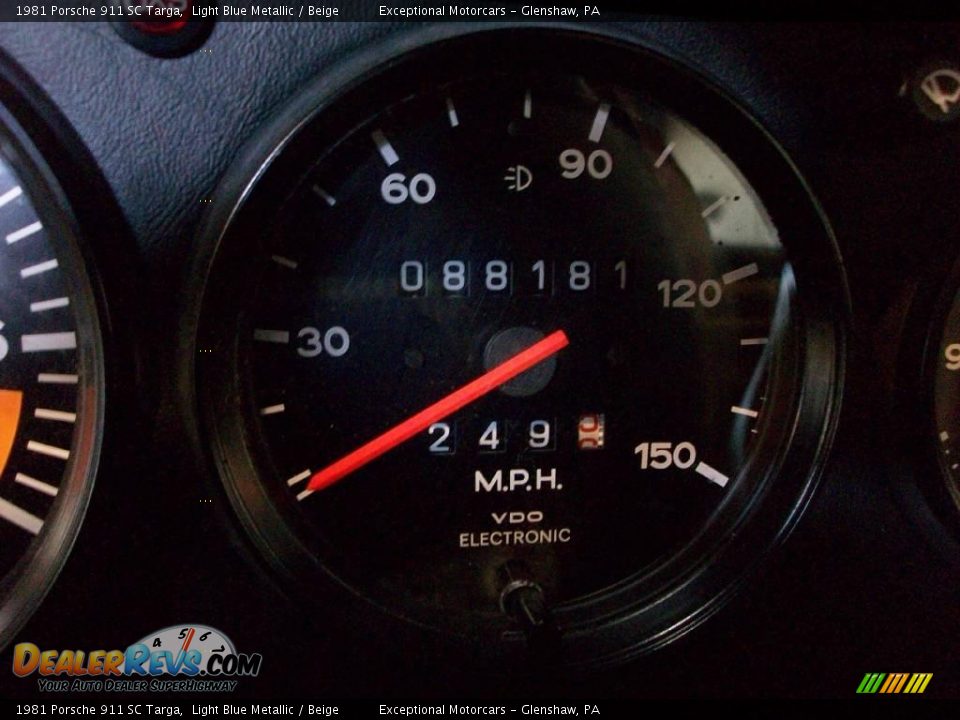 1981 Porsche 911 SC Targa Gauges Photo #14