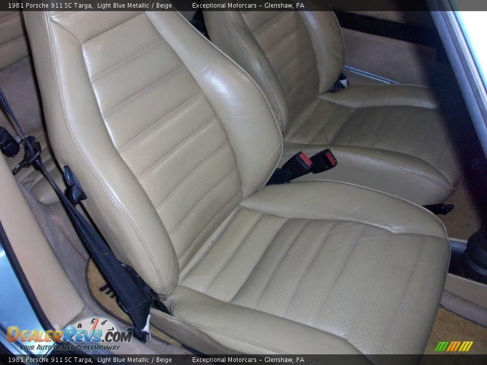 1981 Porsche 911 SC Targa Light Blue Metallic / Beige Photo #17