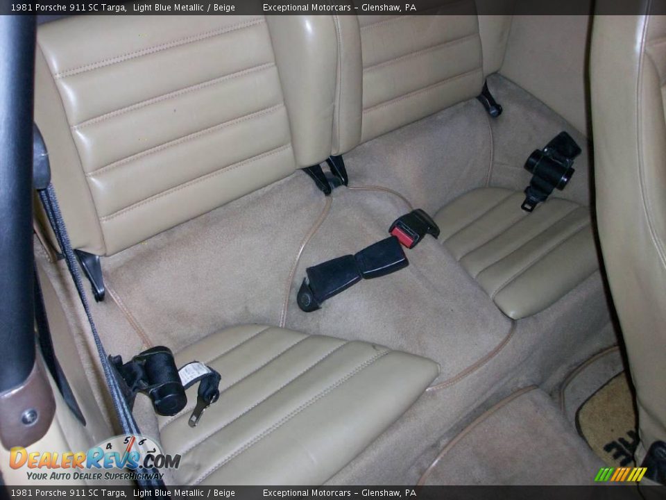 Rear Seat of 1981 Porsche 911 SC Targa Photo #19