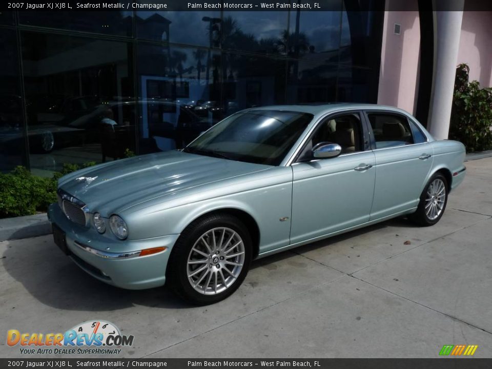2007 Jaguar XJ XJ8 L Seafrost Metallic / Champagne Photo #1