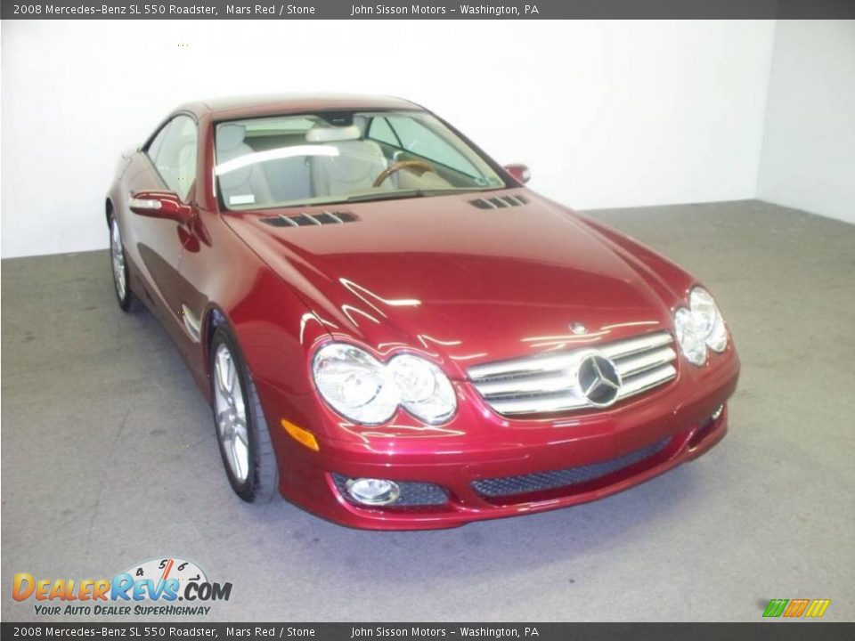 2008 Mercedes-Benz SL 550 Roadster Mars Red / Stone Photo #1