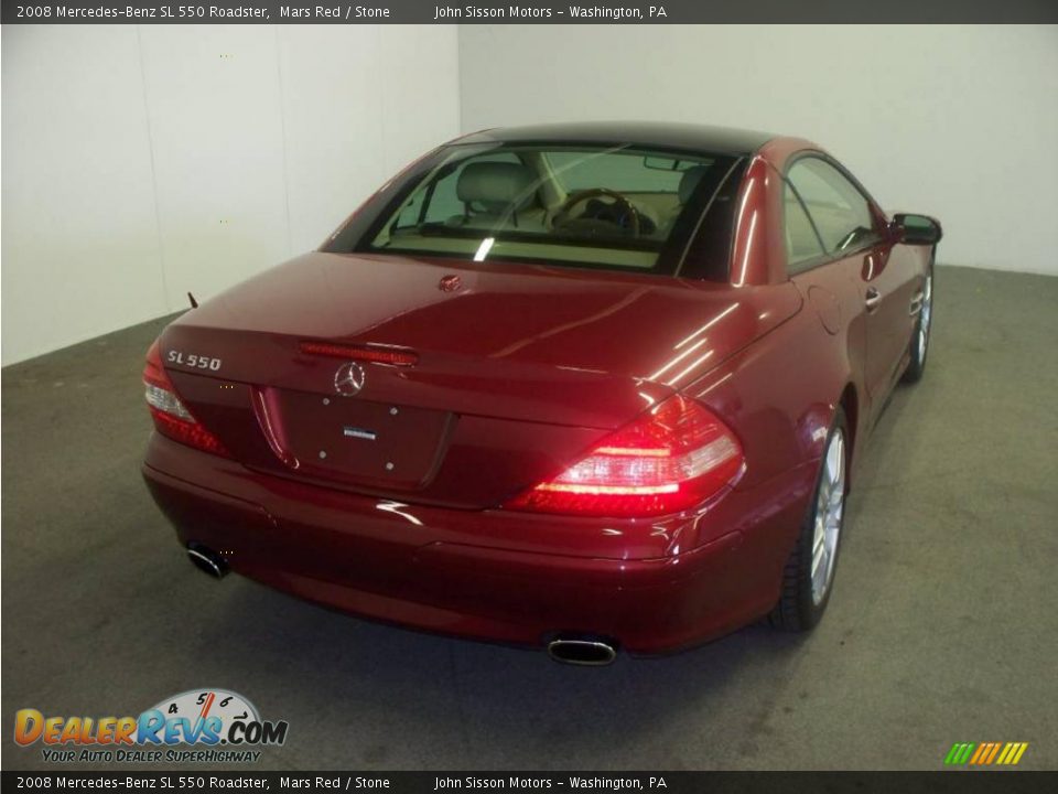 2008 Mercedes-Benz SL 550 Roadster Mars Red / Stone Photo #4