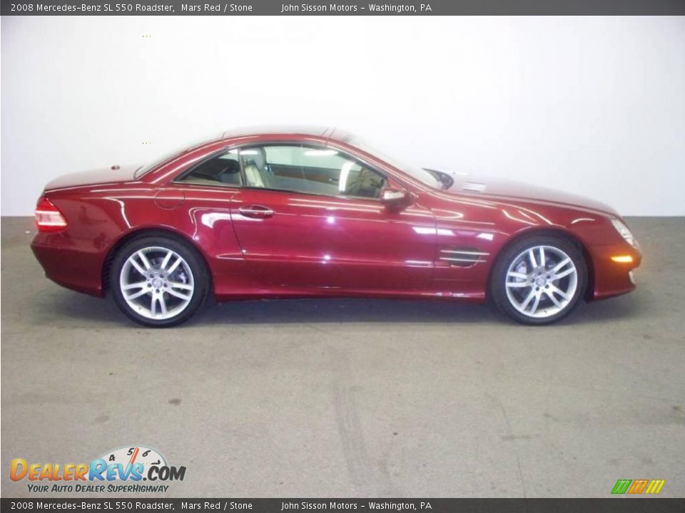 2008 Mercedes-Benz SL 550 Roadster Mars Red / Stone Photo #5