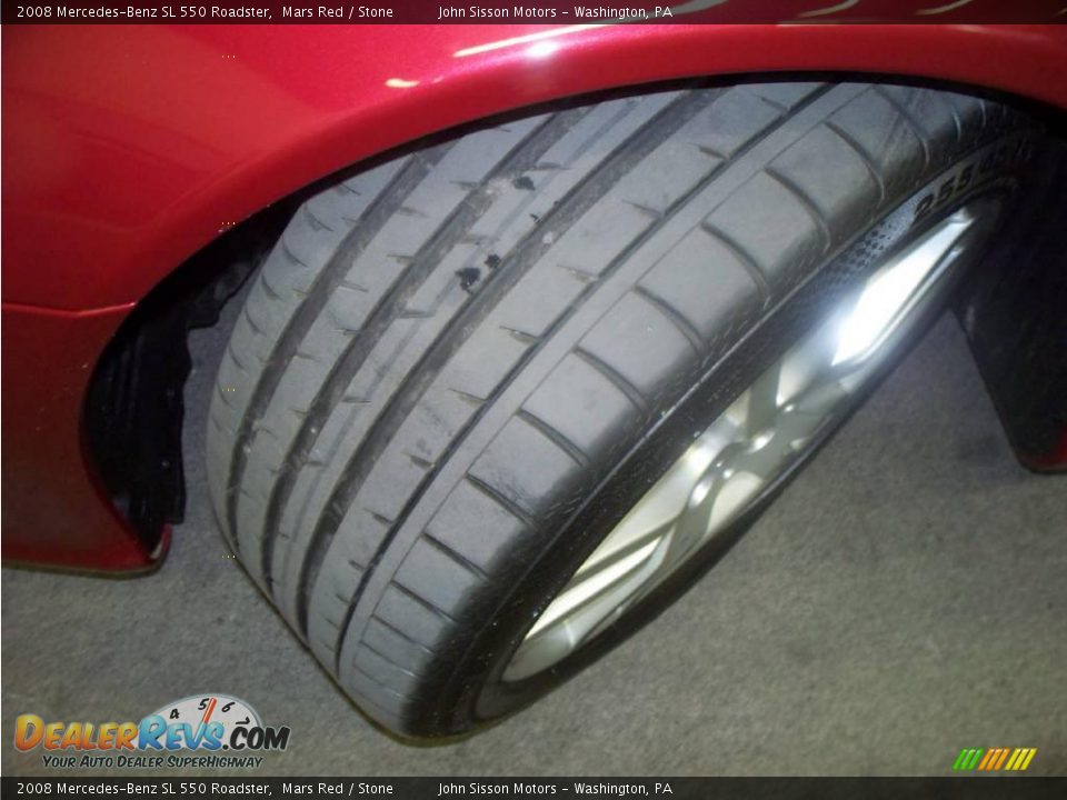 2008 Mercedes-Benz SL 550 Roadster Mars Red / Stone Photo #11