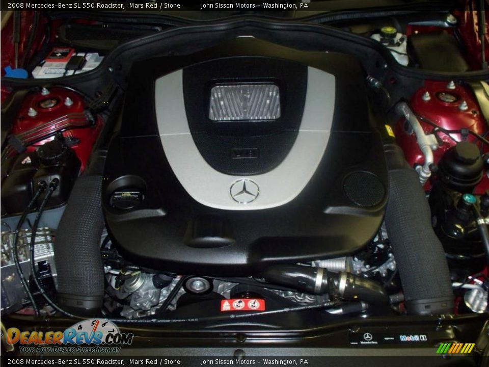 2008 Mercedes-Benz SL 550 Roadster Mars Red / Stone Photo #12
