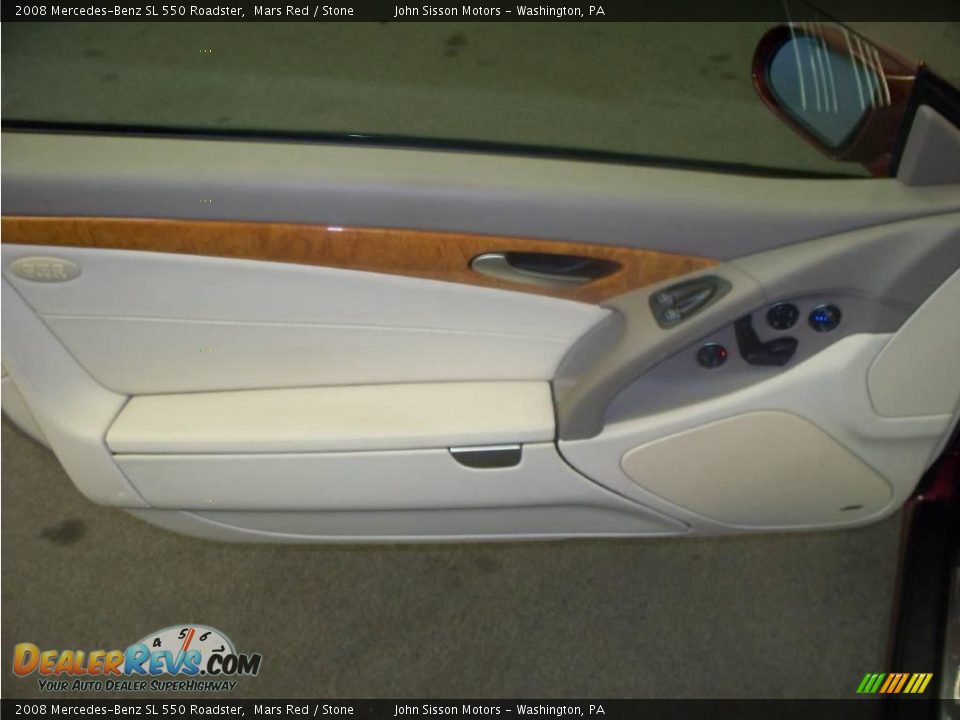 2008 Mercedes-Benz SL 550 Roadster Mars Red / Stone Photo #13